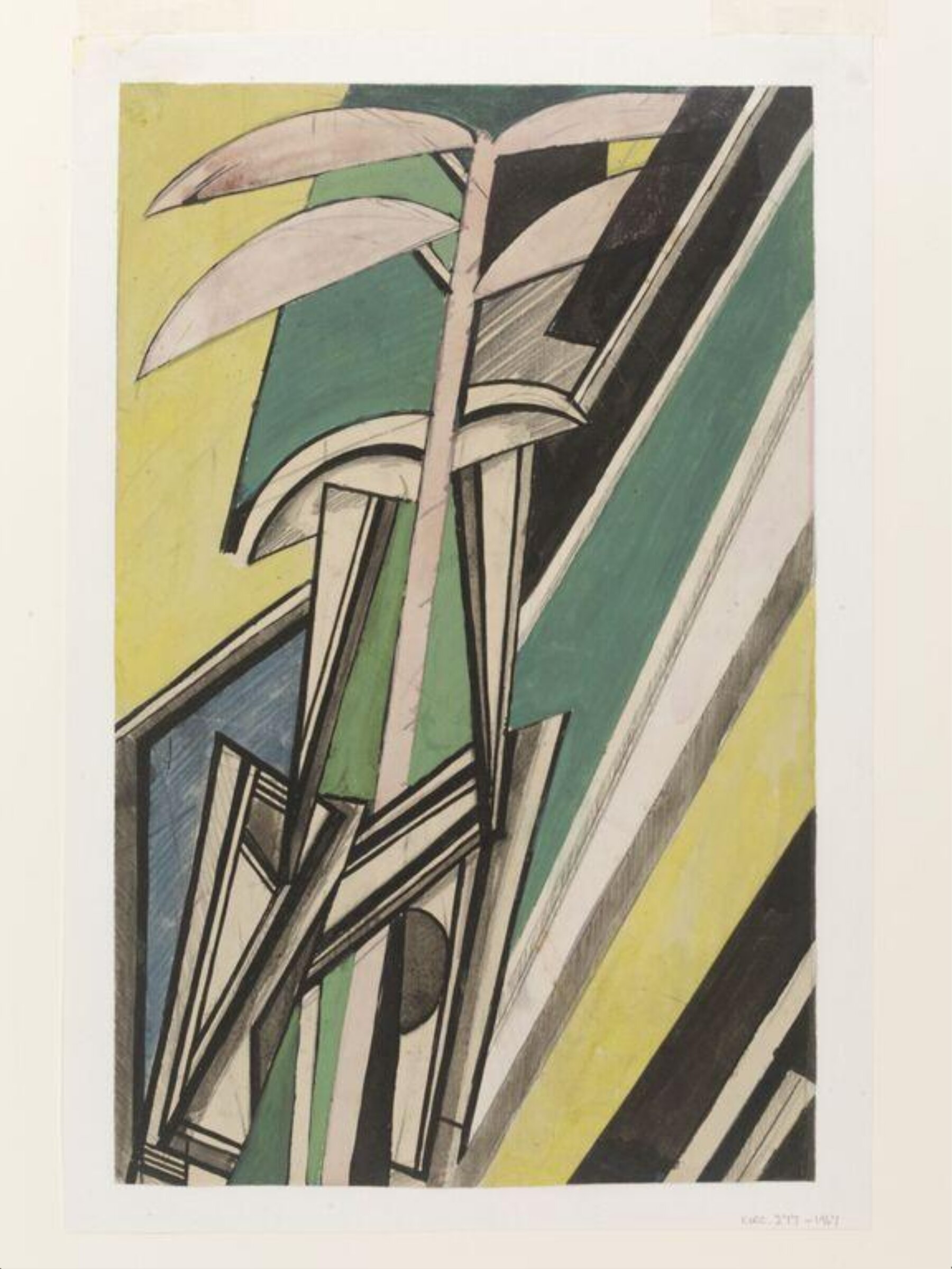 Vorticist Compositon, Helen Saunders, ca. 1914
