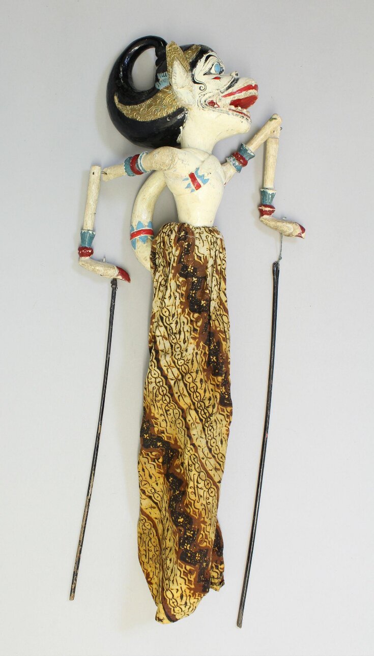 Javanese rod puppet, possibly the monkey-god Hamunan.19th century top image