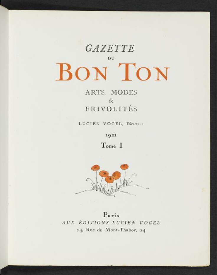 Gazette du bon ton : arts, modes et frivolités top image
