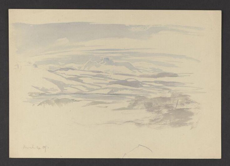 Snowy landscape; a lake and mountains | Beatrix Potter | V&A Explore ...