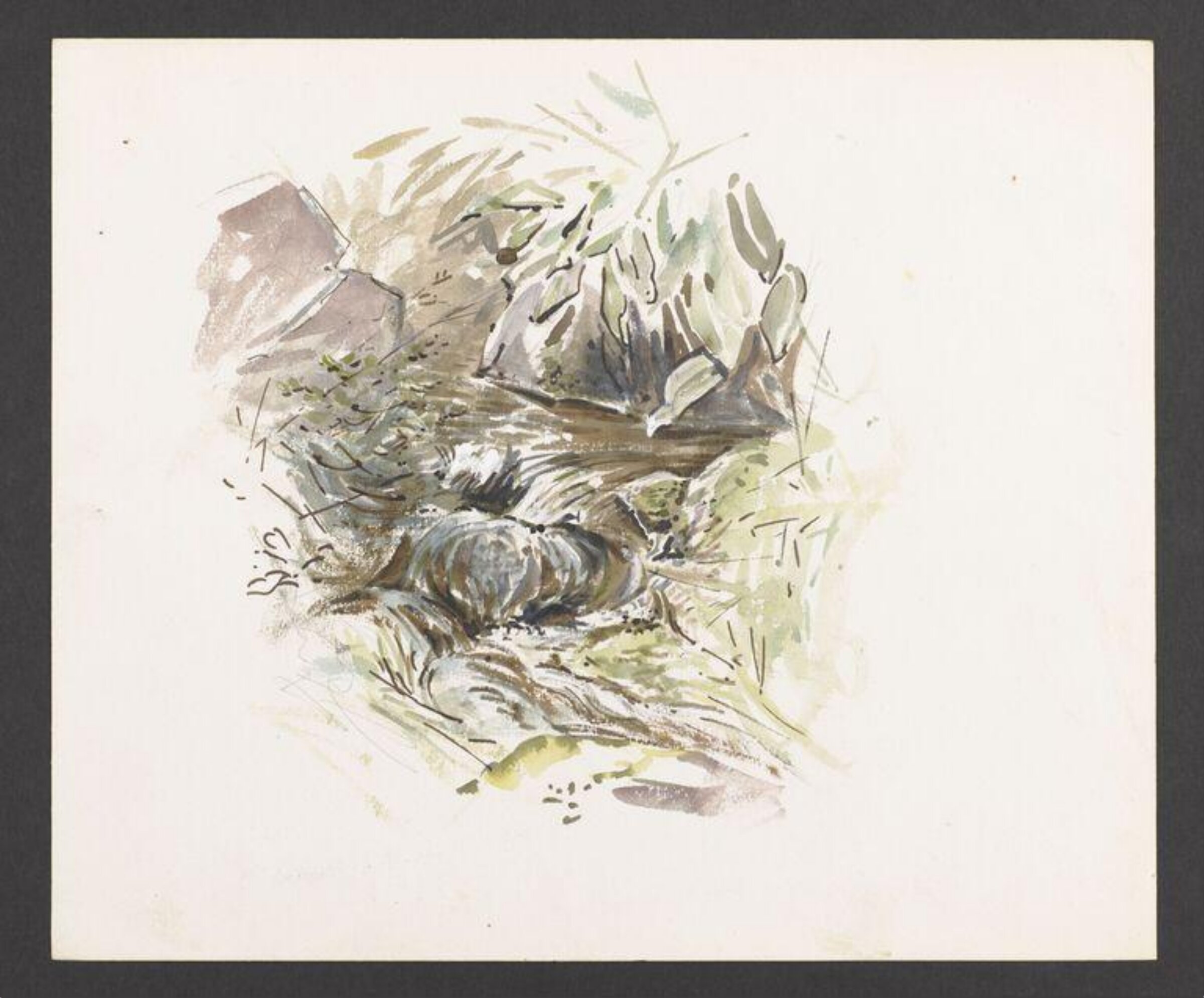 Study of a stream with boulders, Beatrix Potter, early 20th century