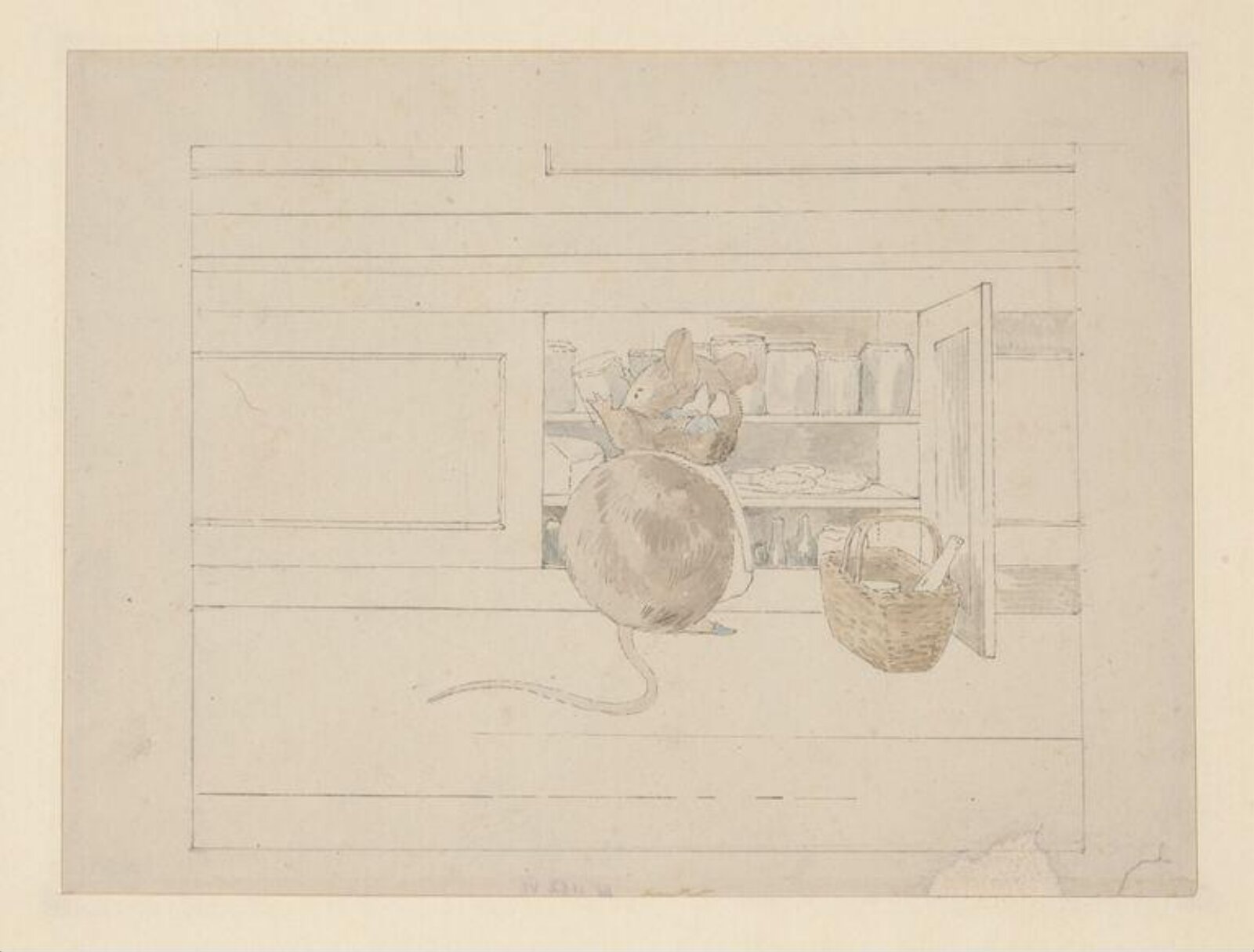 Watercolour, Beatrix Potter, ca. 1905