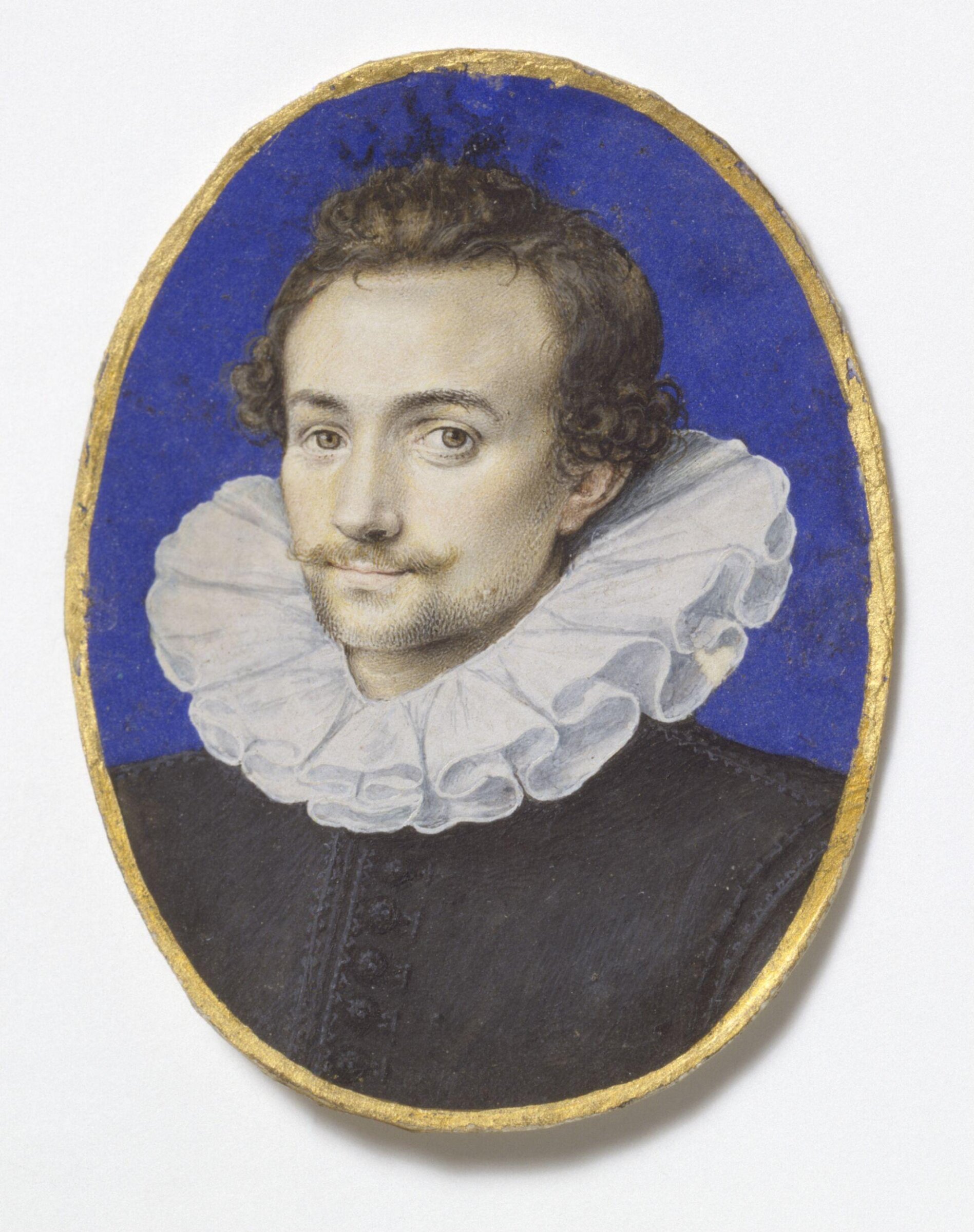 Portrait of a man in black, Isaac Oliver, ca. 1590-1600