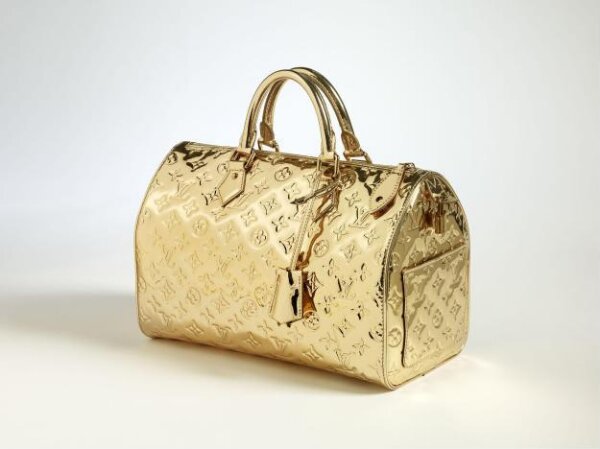 MUSEUM PIECE Louis Vuitton by Marc Jacobs 2006 Gold Monogram Miroir Speedy  Bag
