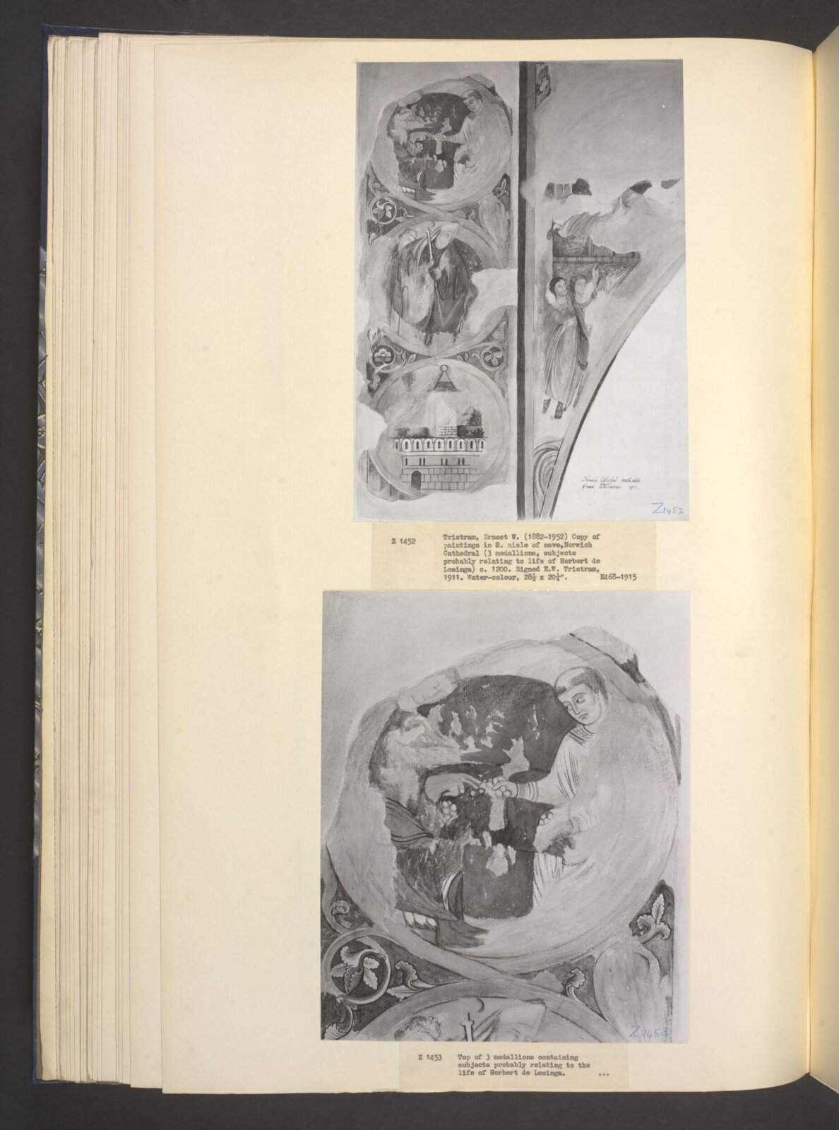Watercolour drawing, Ernest William Tristram, 1911