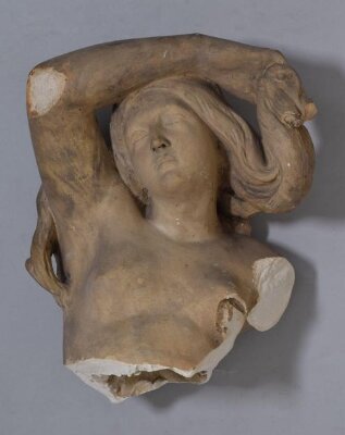Seated female figure, Aegle, George Gammon Adams, ca. 1850 - 1898