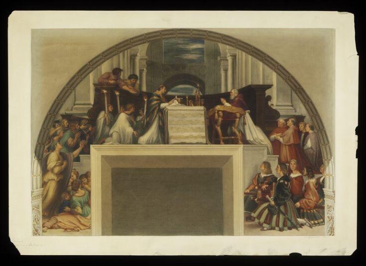 Copy after Raphael’s fresco representing the ‘Miracle of the Mass at Bolsena’ in the Stanza di Eliodoro (Vatican Palace, Rome, 1512-13), 1864. top image