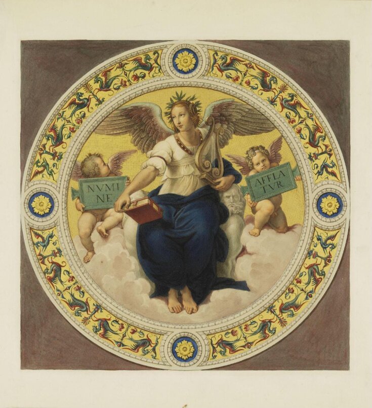 Copy after Raphael’s ceiling fresco representing ‘Poetry’ in the Stanza della Segnatura (Vatican Palace, Rome,1509-11), 1864 top image