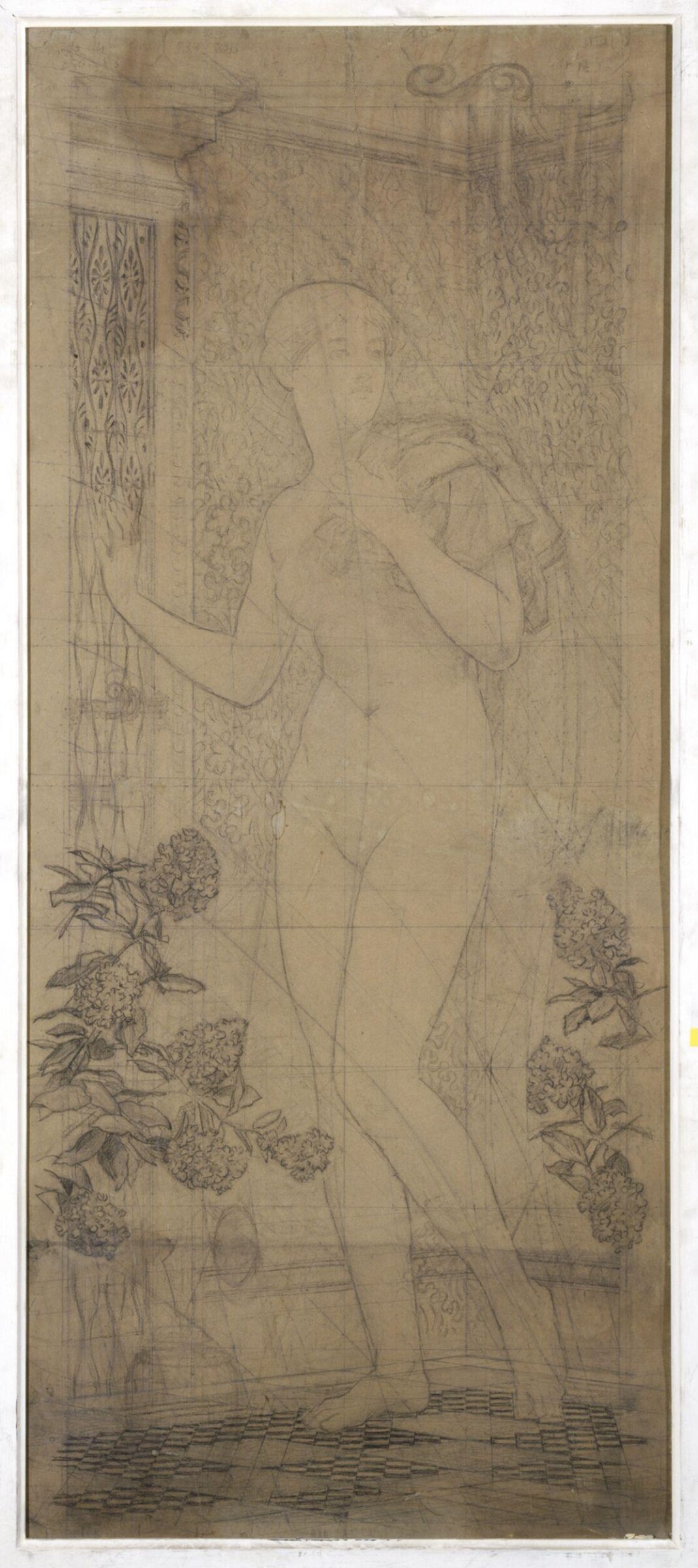 Study of a female figure for 'White Hydrangeas', Albert Moore, c. 1885