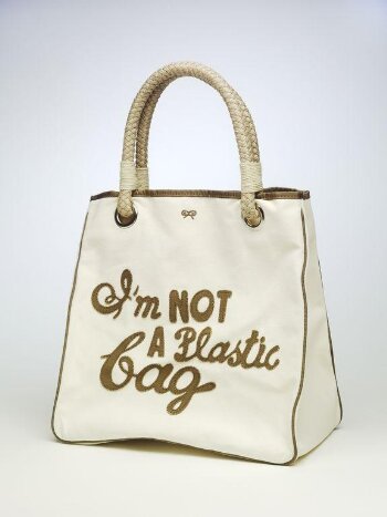 'I'm not a plastic bag' tote bag