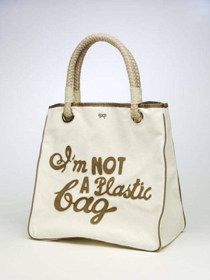 'I'm not a plastic bag' tote bag top image