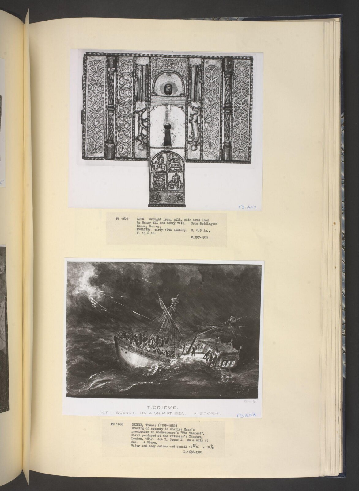 design for The Tempest, Thomas Grieve, 1853-1859