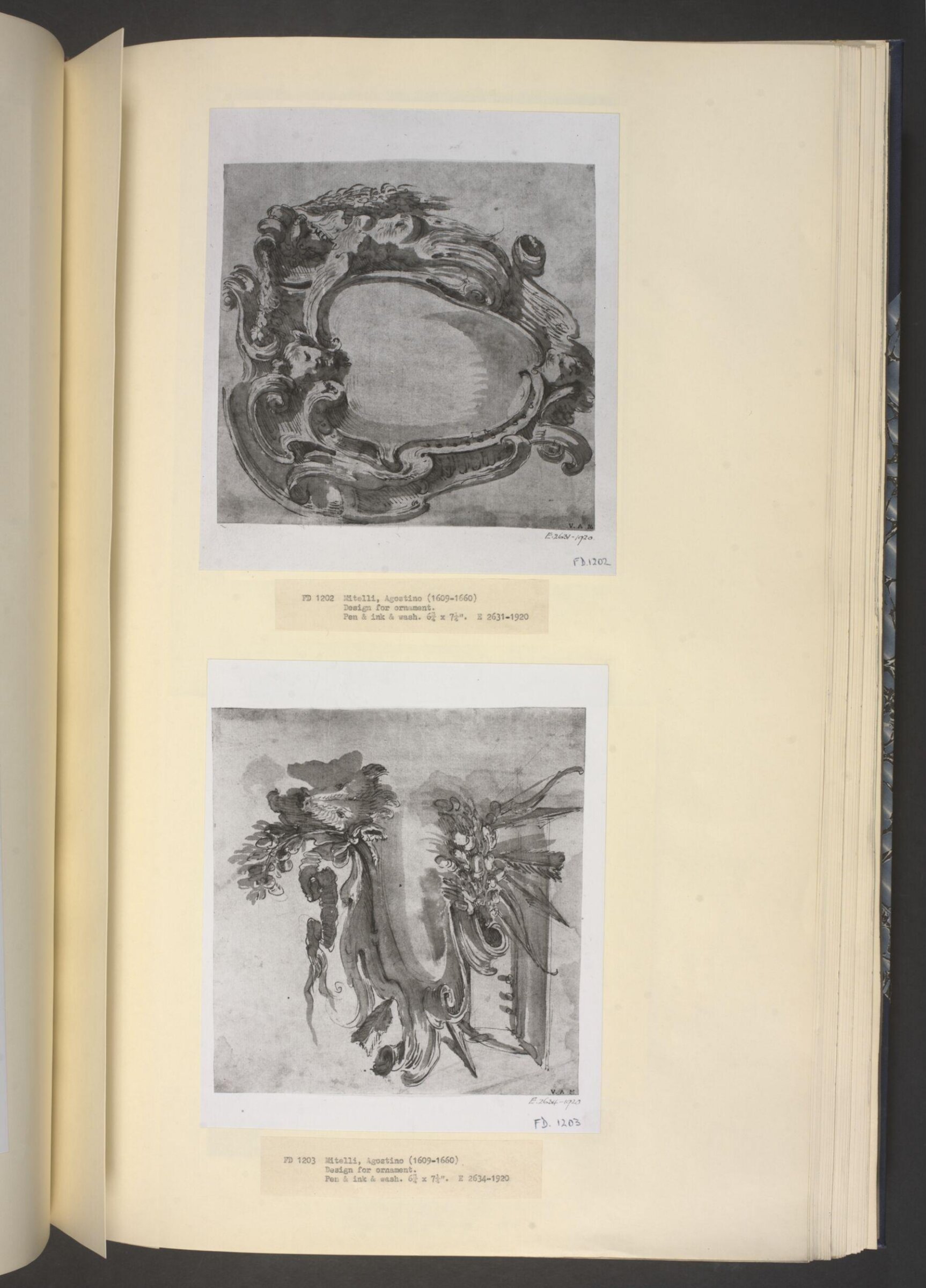 A cartouche decorated with weapons and a boar's head, Agostino Mitelli, first half 17th century