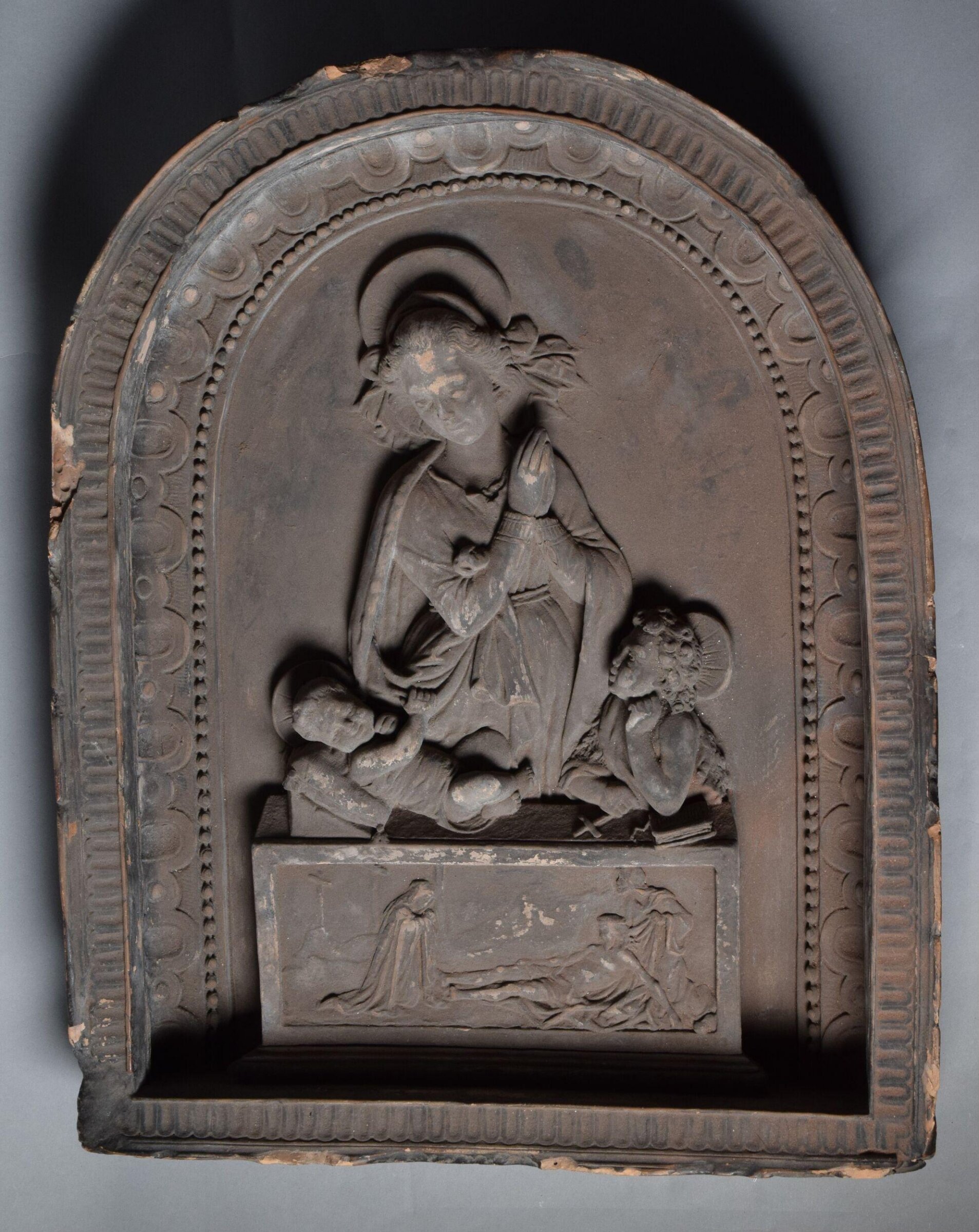 Virgin and Child with St John the Baptist, Giovanni Bastianini, mid 19th century