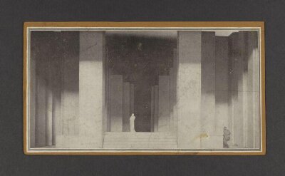 Photograph of Gordon Craig's Hamlet set model