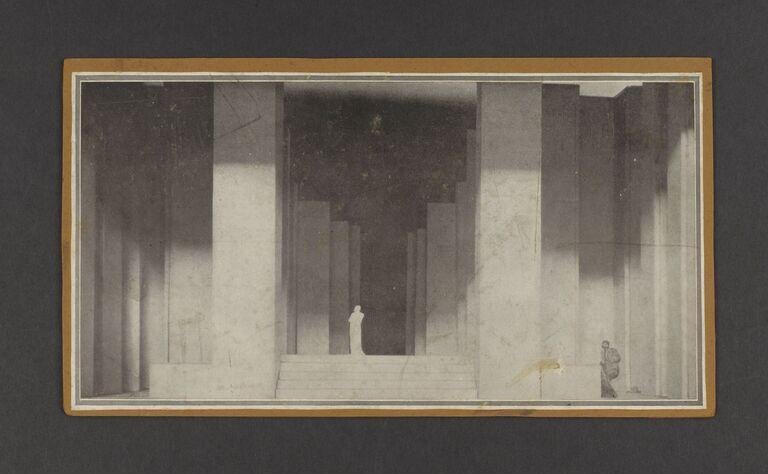 Photograph of Gordon Craig's Hamlet set model