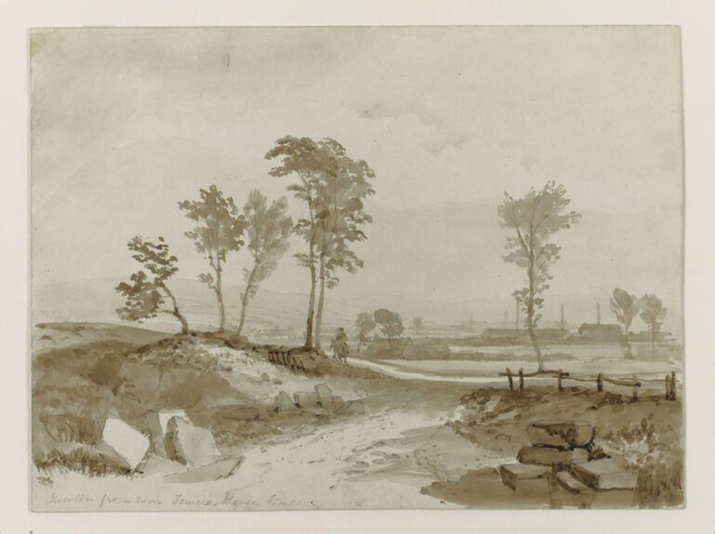 Newton from near Tower, Gorse Hall, Helen Leech, ca.1850-1860