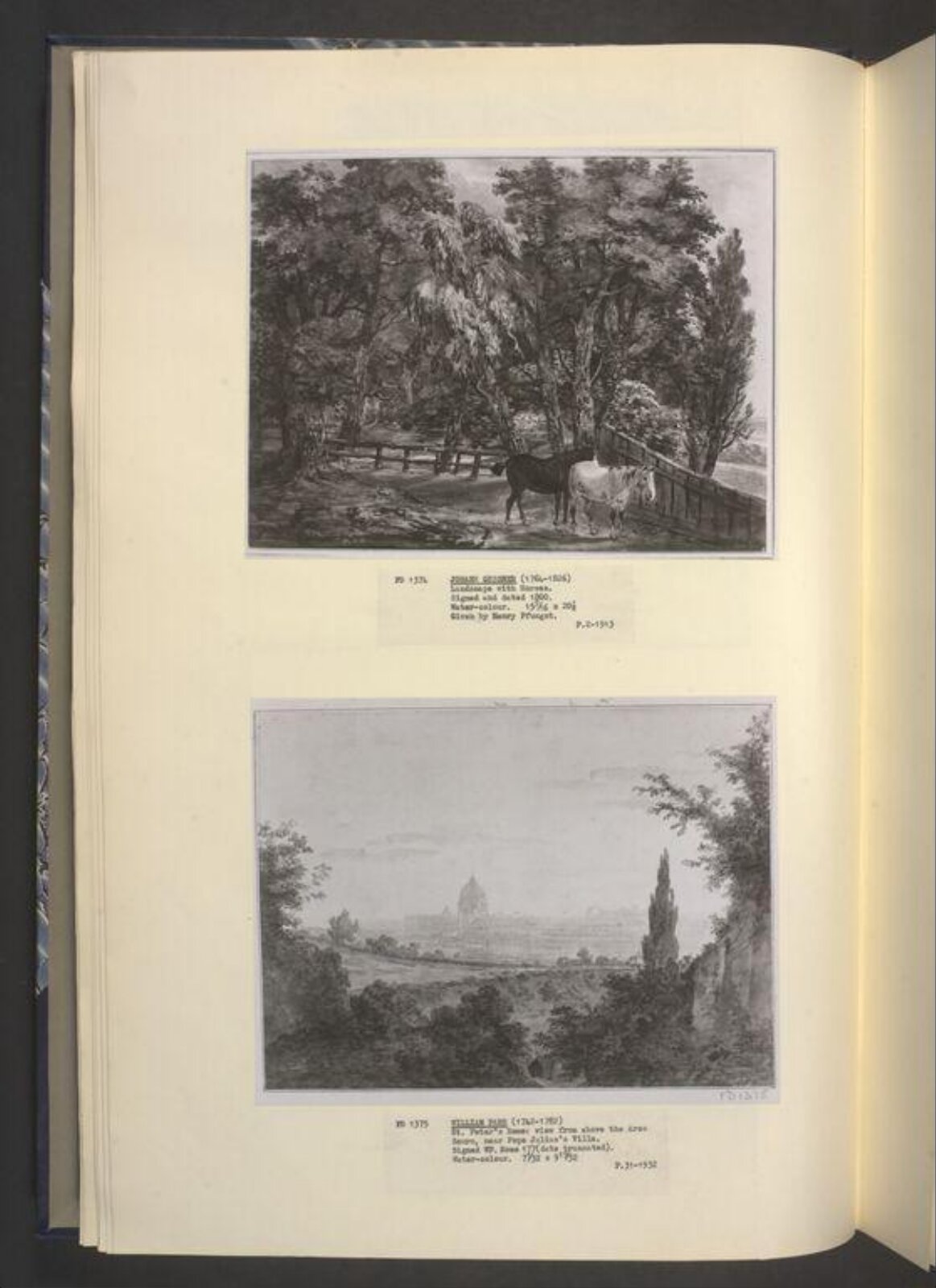Landscape, with Horses, Gessner, 1800