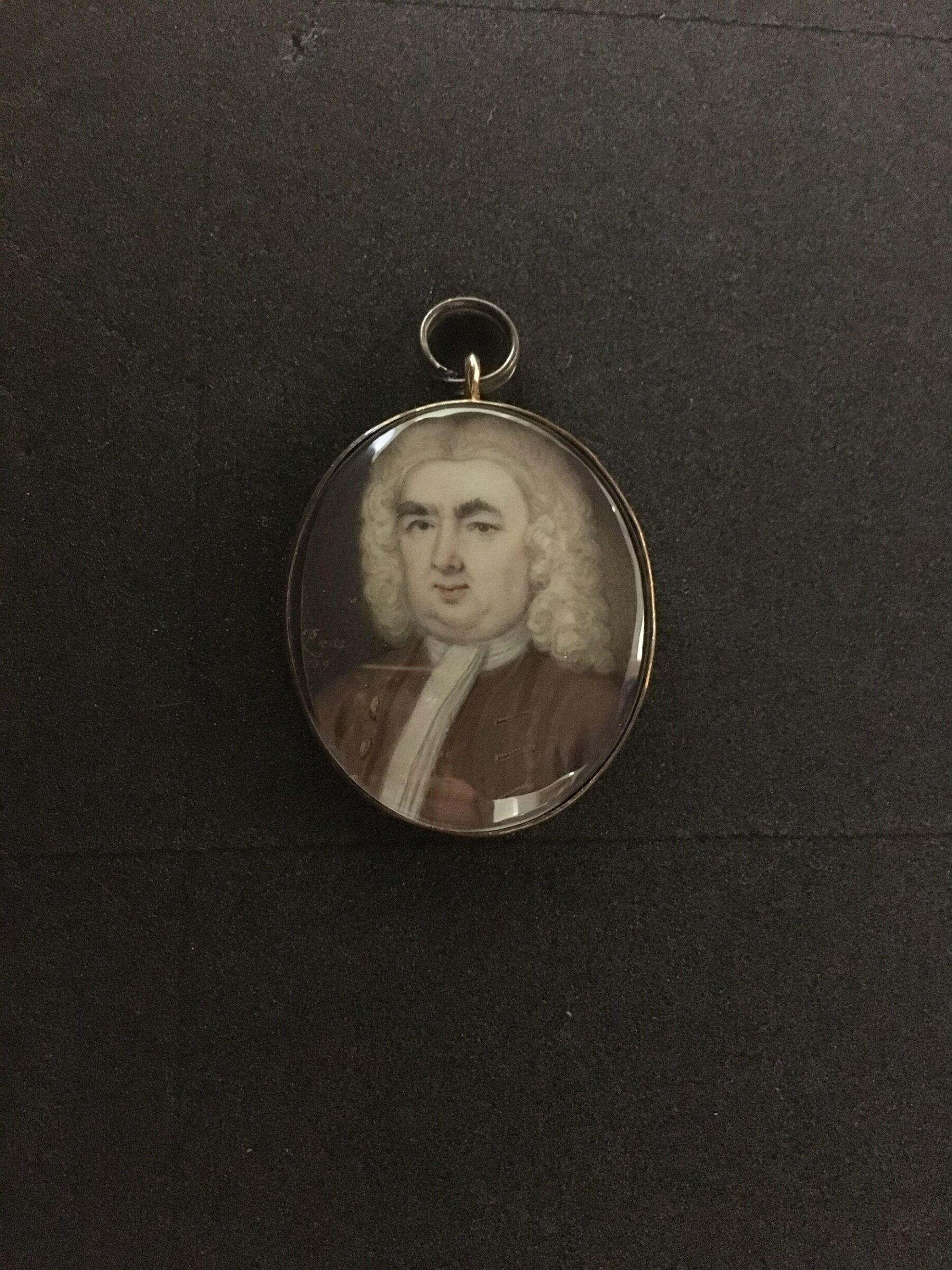 Portrait miniature of an unknown man, Peter Paul Lens, 1739