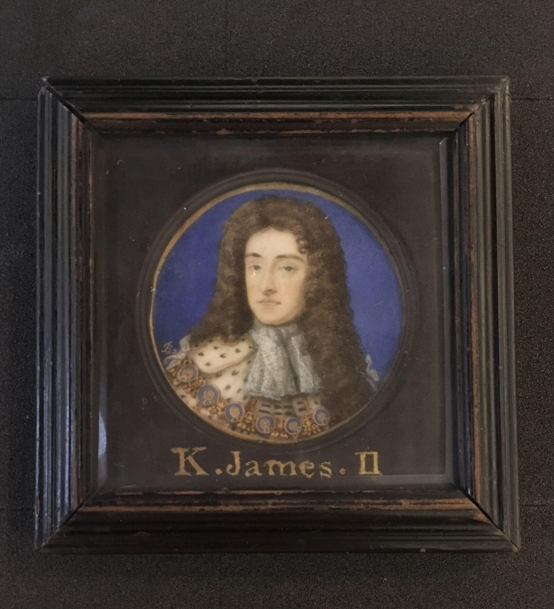 Portrait miniature of James II, Bernard Lens III, 1733