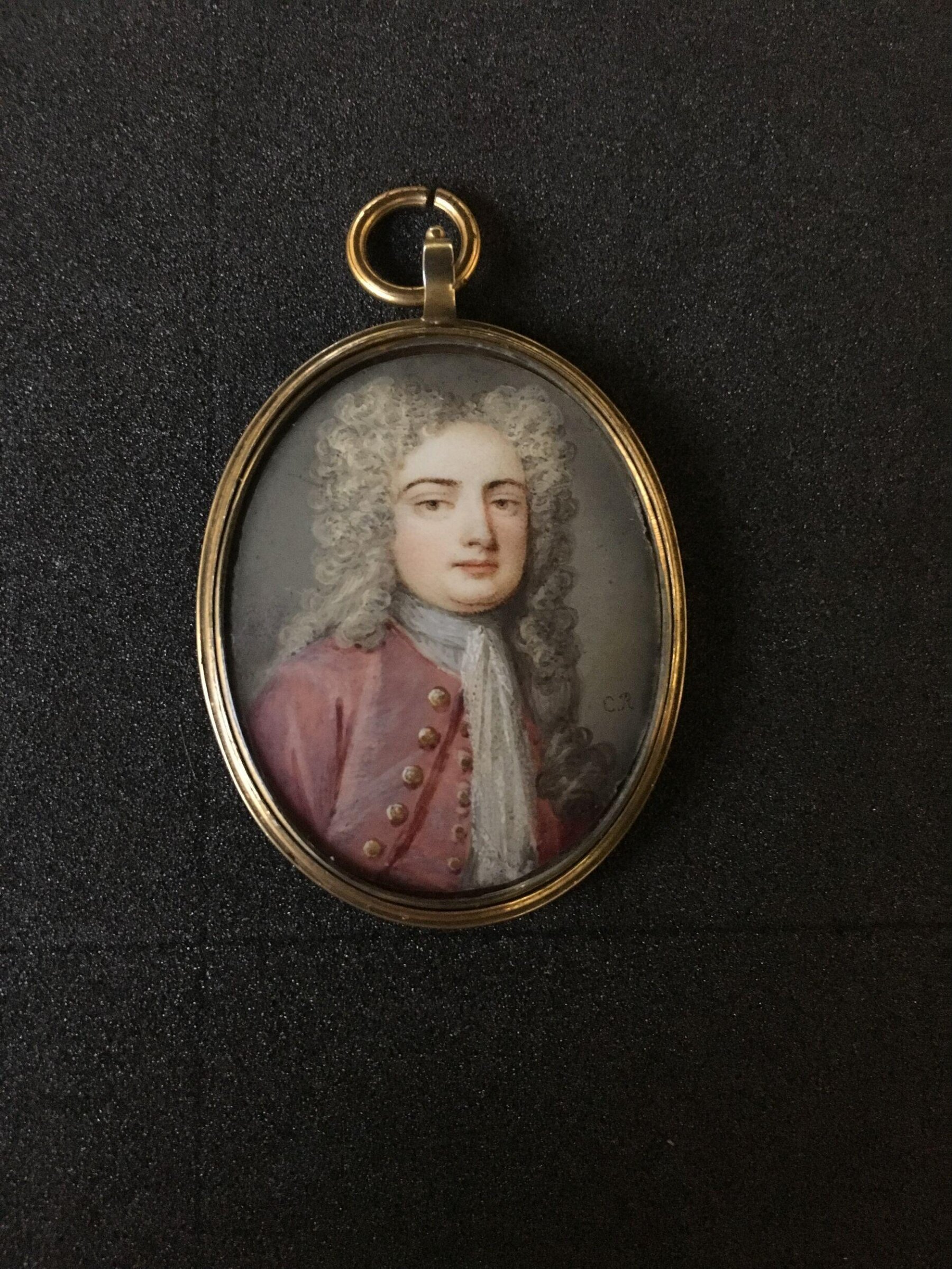Portrait miniature of an unknown man, C. R., 1700-1799