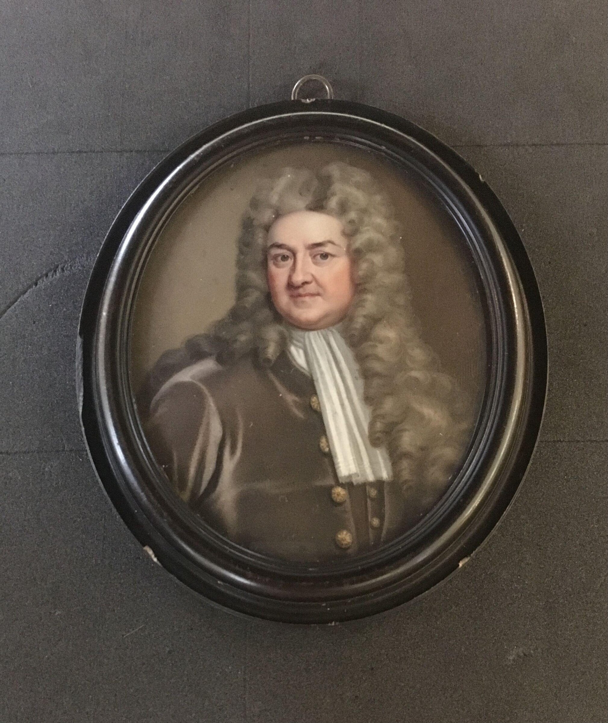 Portrait miniature of Dr. John Radcliffe, Christian Richter, 1719