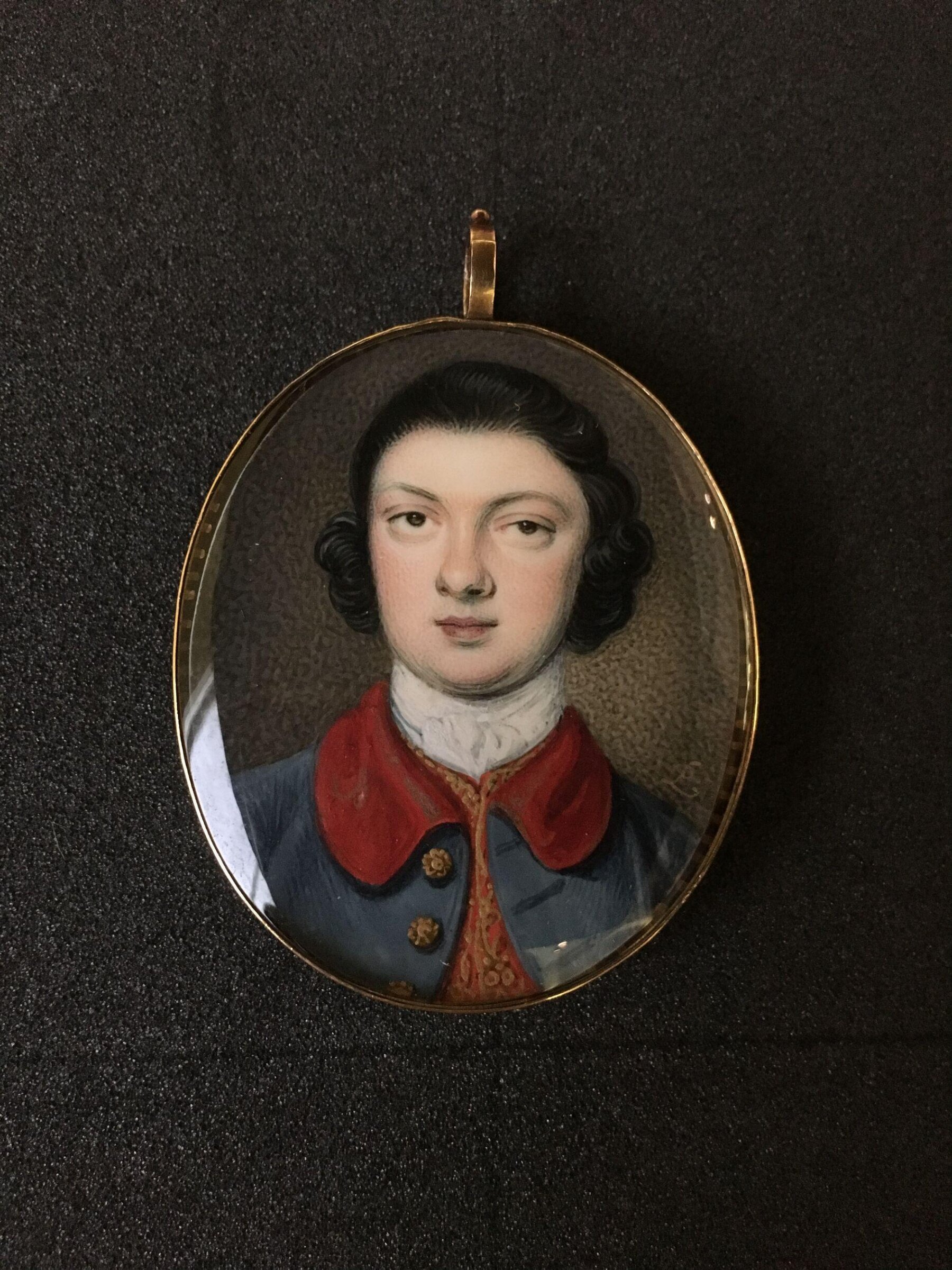 Portrait miniature of a youth, in a gold frame, Peter Paul Lens, ca. 1735-1750