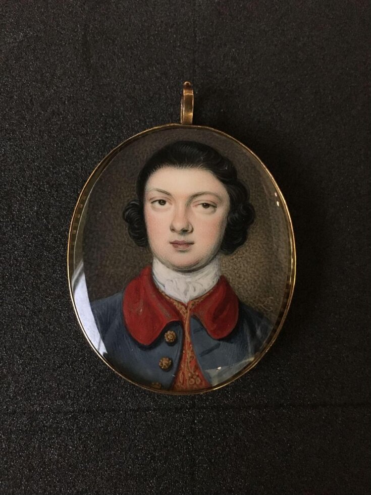 Portrait miniature of a youth, in a gold frame top image