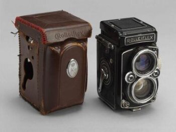 Rolleiflex camera and case owned by William Houston Rogers