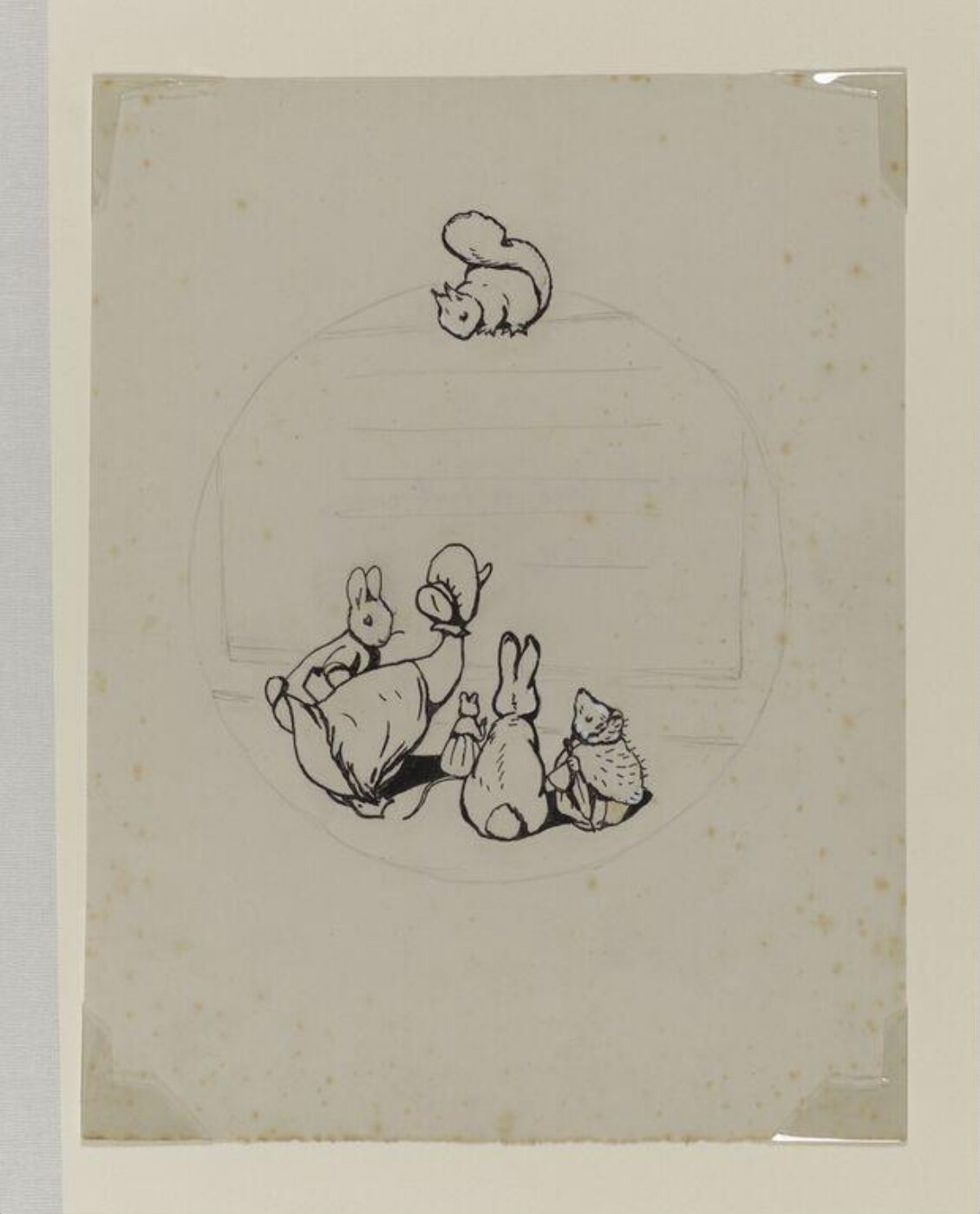 Potter, Beatrix, Design for the back cover of Peter Rabbit's Painting Book