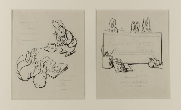 Design for the endpaper of Peter Rabbit's Painting Book top image