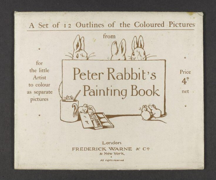 A set of 12 outlines of illustrations from Peter Rabbit's Painting Book image