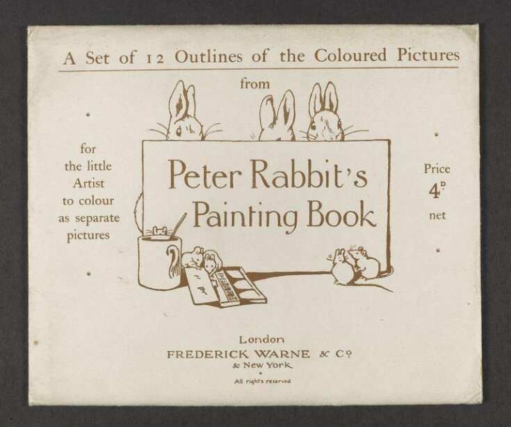 A set of 12 outlines of illustrations from Peter Rabbit's Painting Book image