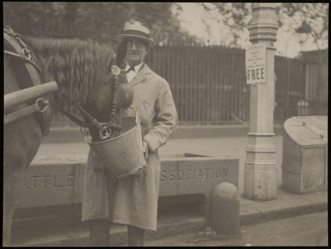 Hoppé, Emil Otto, Free Oatmeal for Horses in Hyde Park