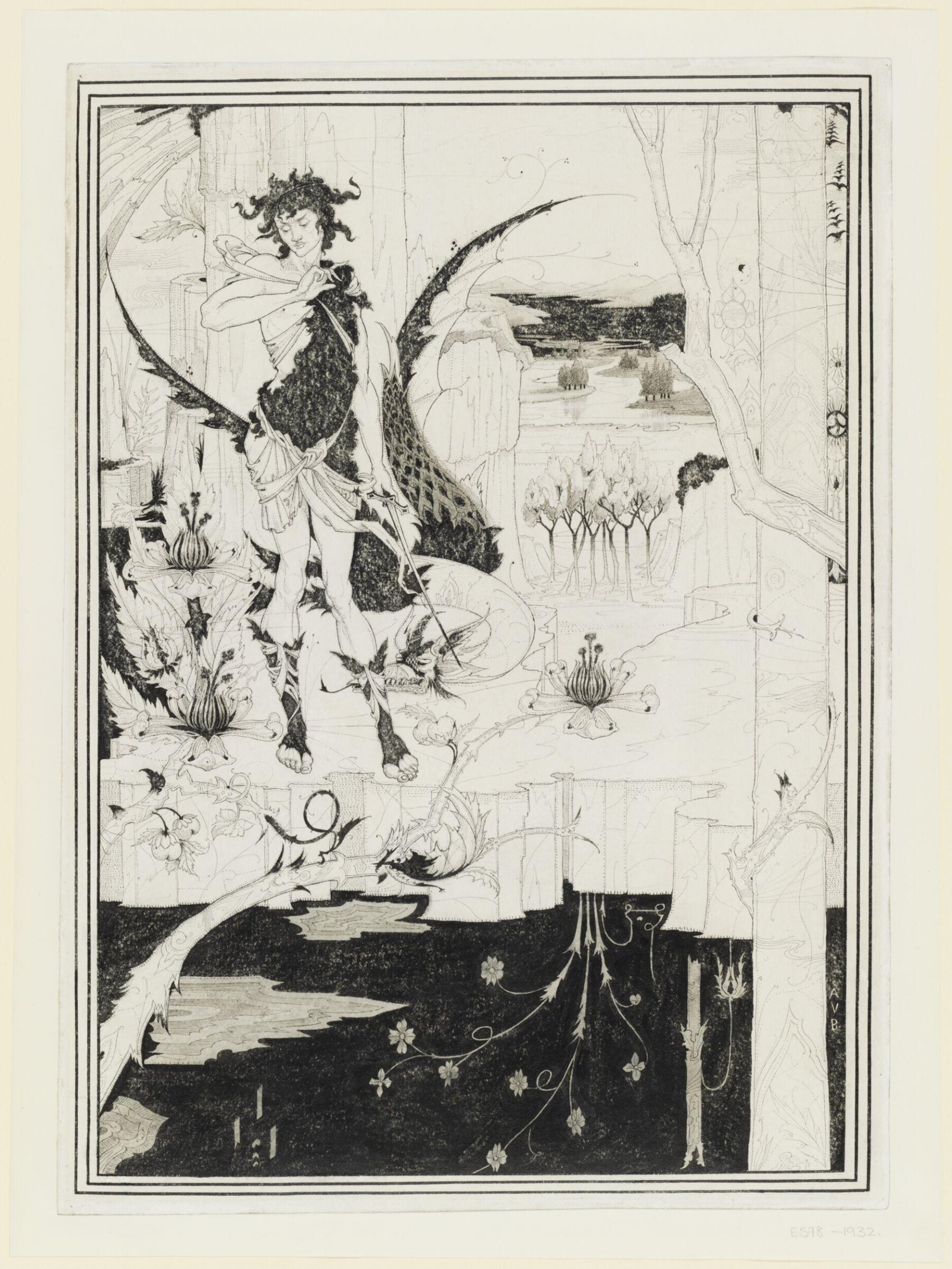 Siegfried, Act II, Aubrey Vincent Beardsley, July 1892