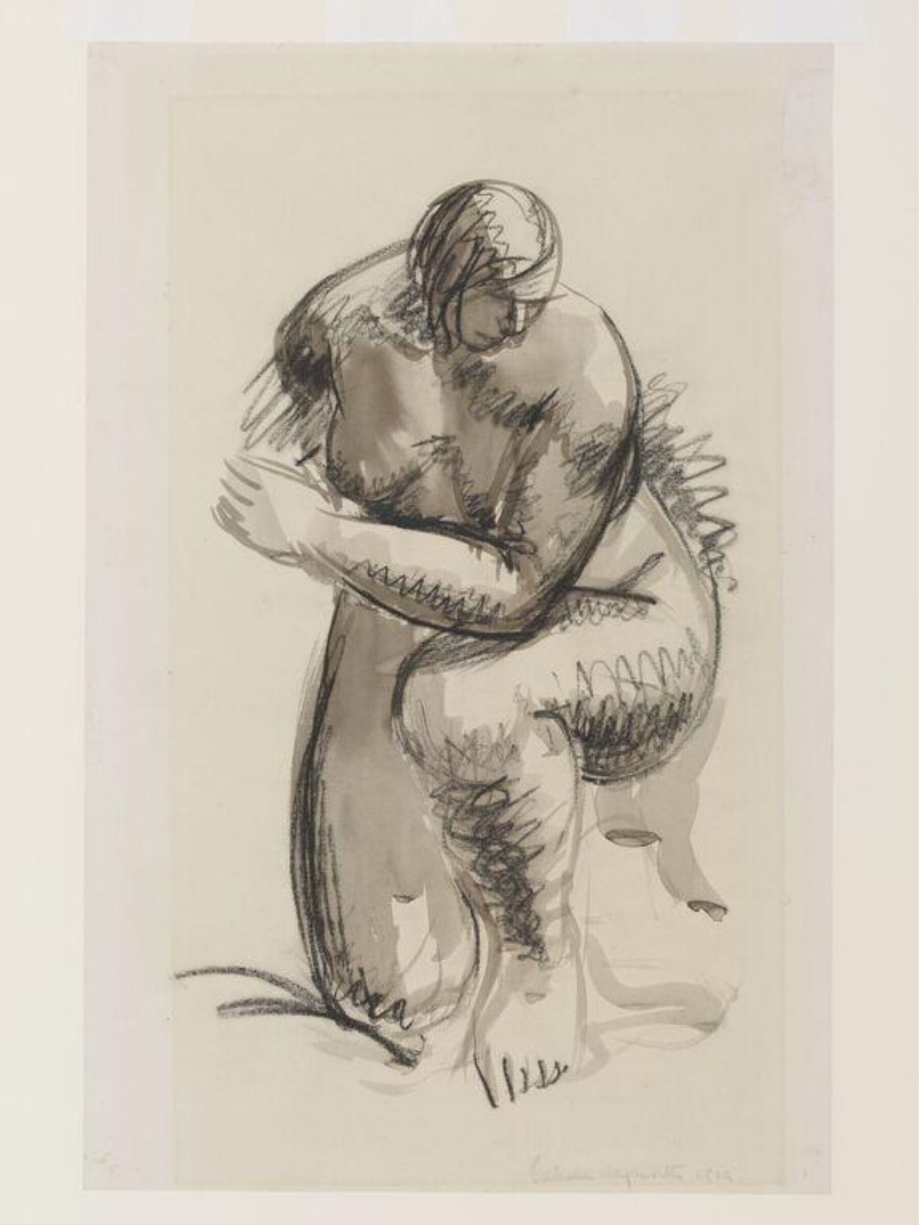Figure study of a crouching nude woman, Barbara Hepworth, 1929