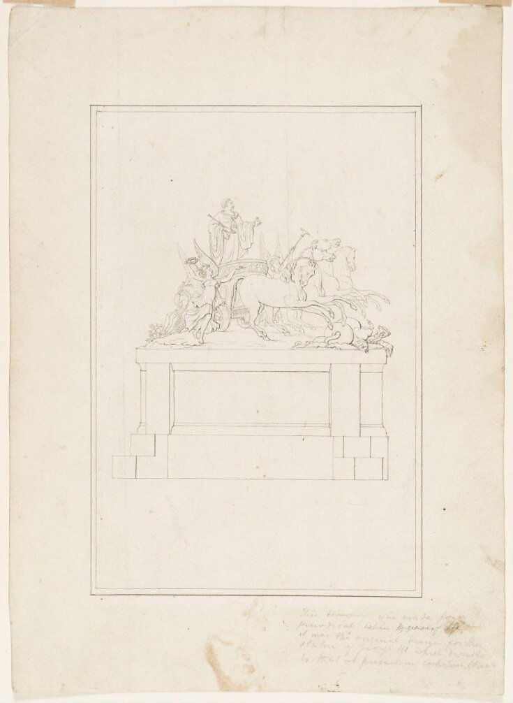Design for an engraving illustrating a proposed memorial to King George III top image