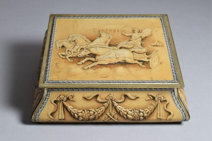 Carved Ivory Hankerchief Box top image