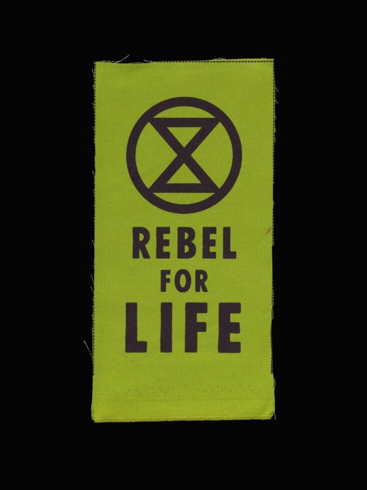 Extinction Rebellion fabric patch image