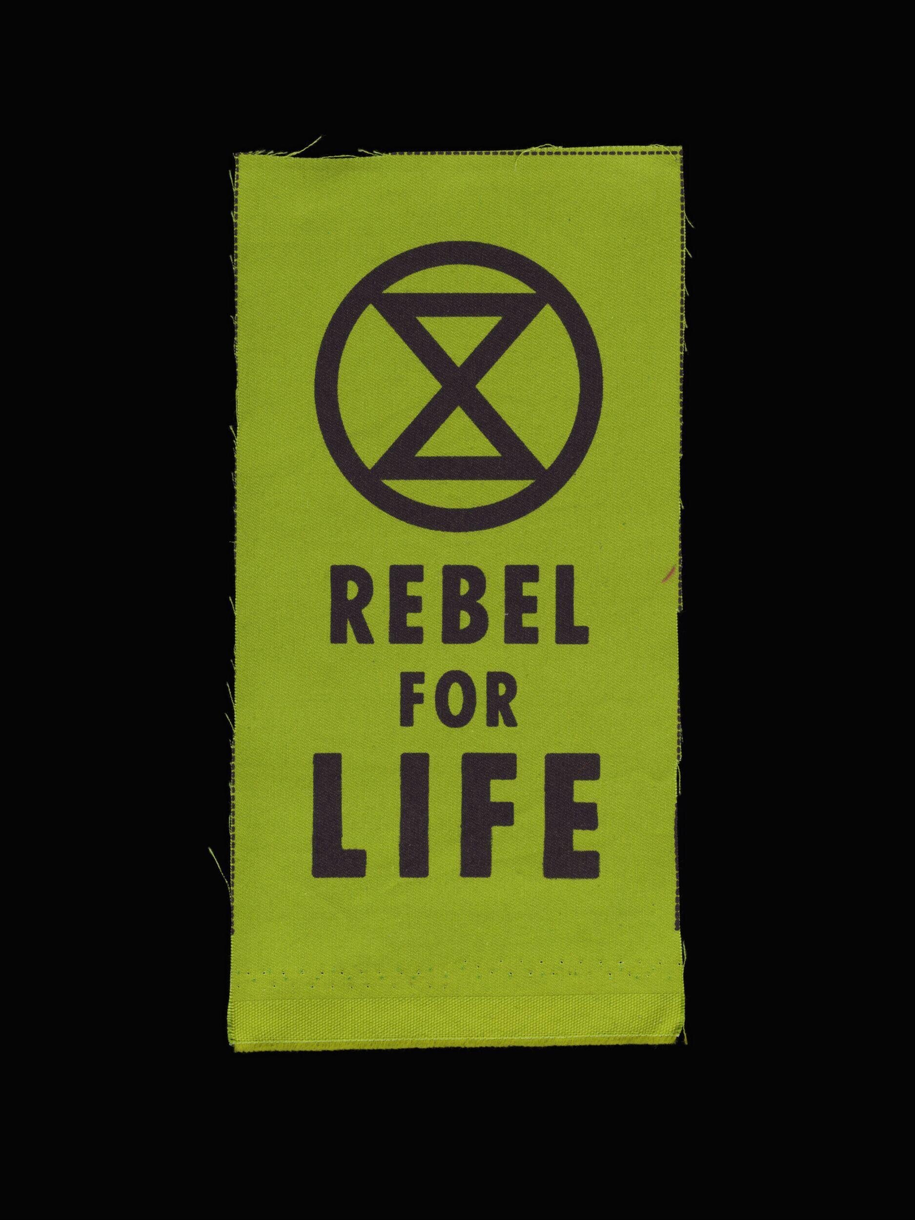 Extinction Rebellion fabric patch