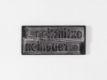 Extinction Rebellion printing block