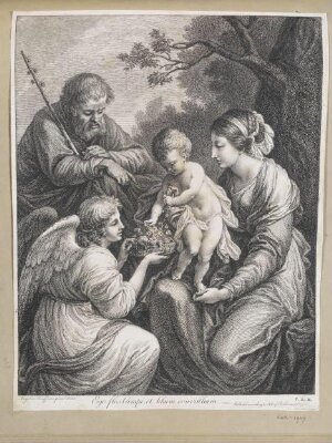 The Holy Family with an angel