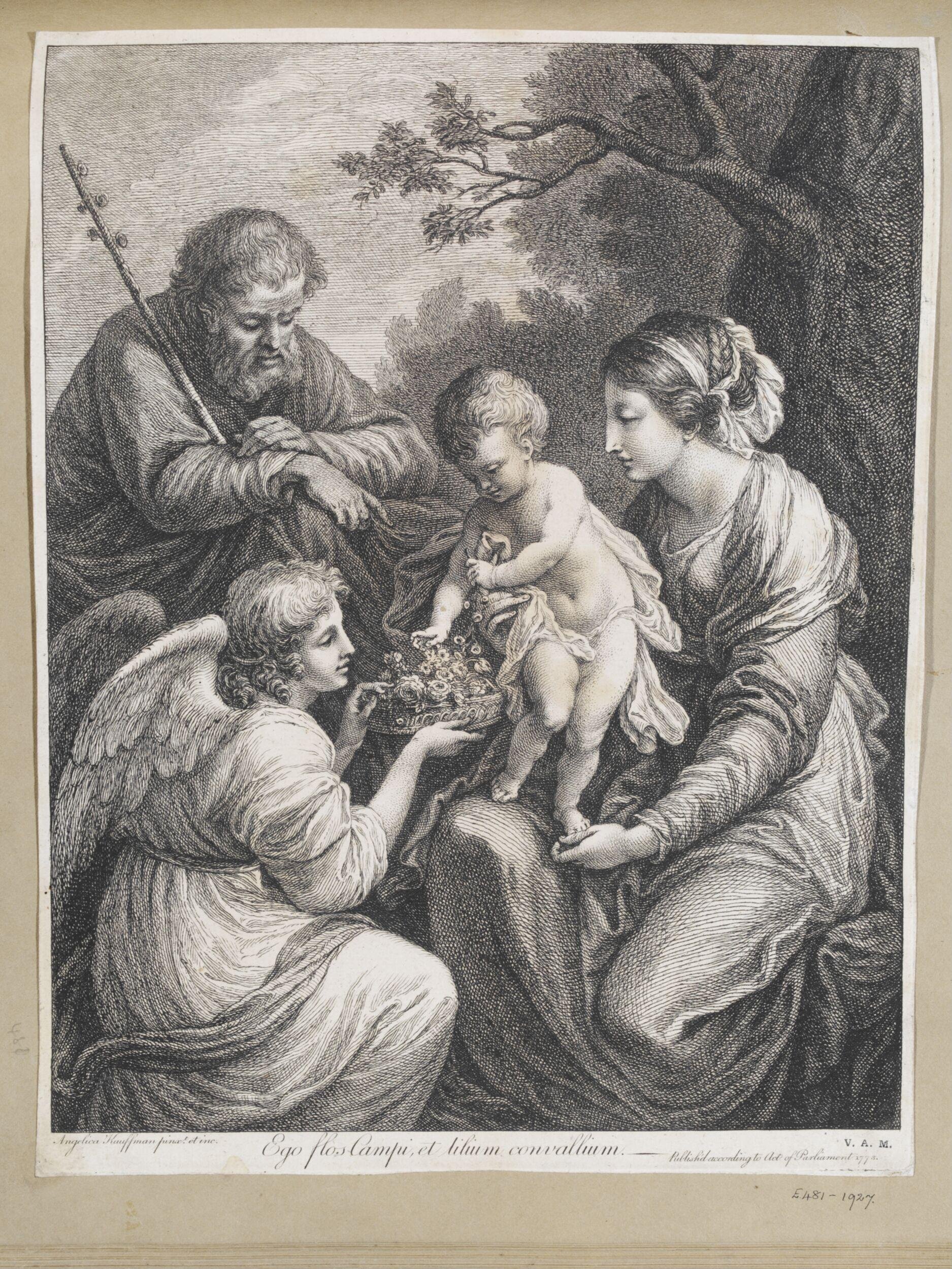The Holy Family with an angel