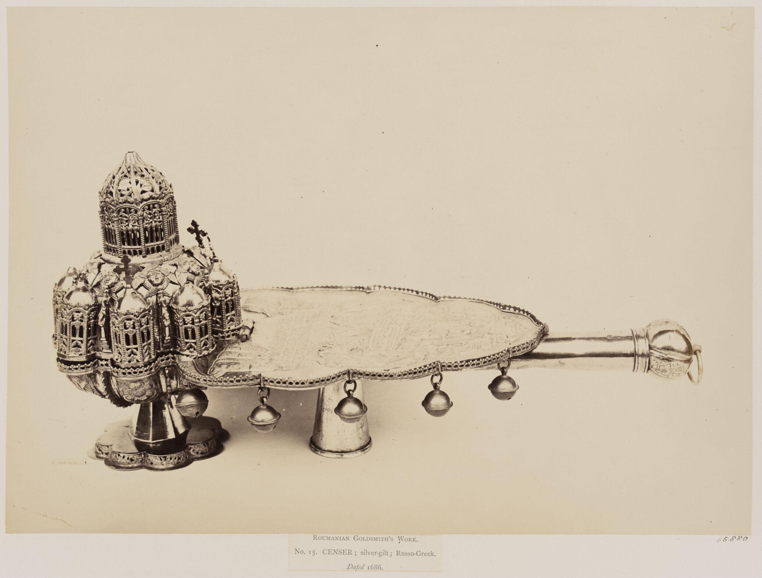 Censer, silver gilt, Russo-Greek, 1686