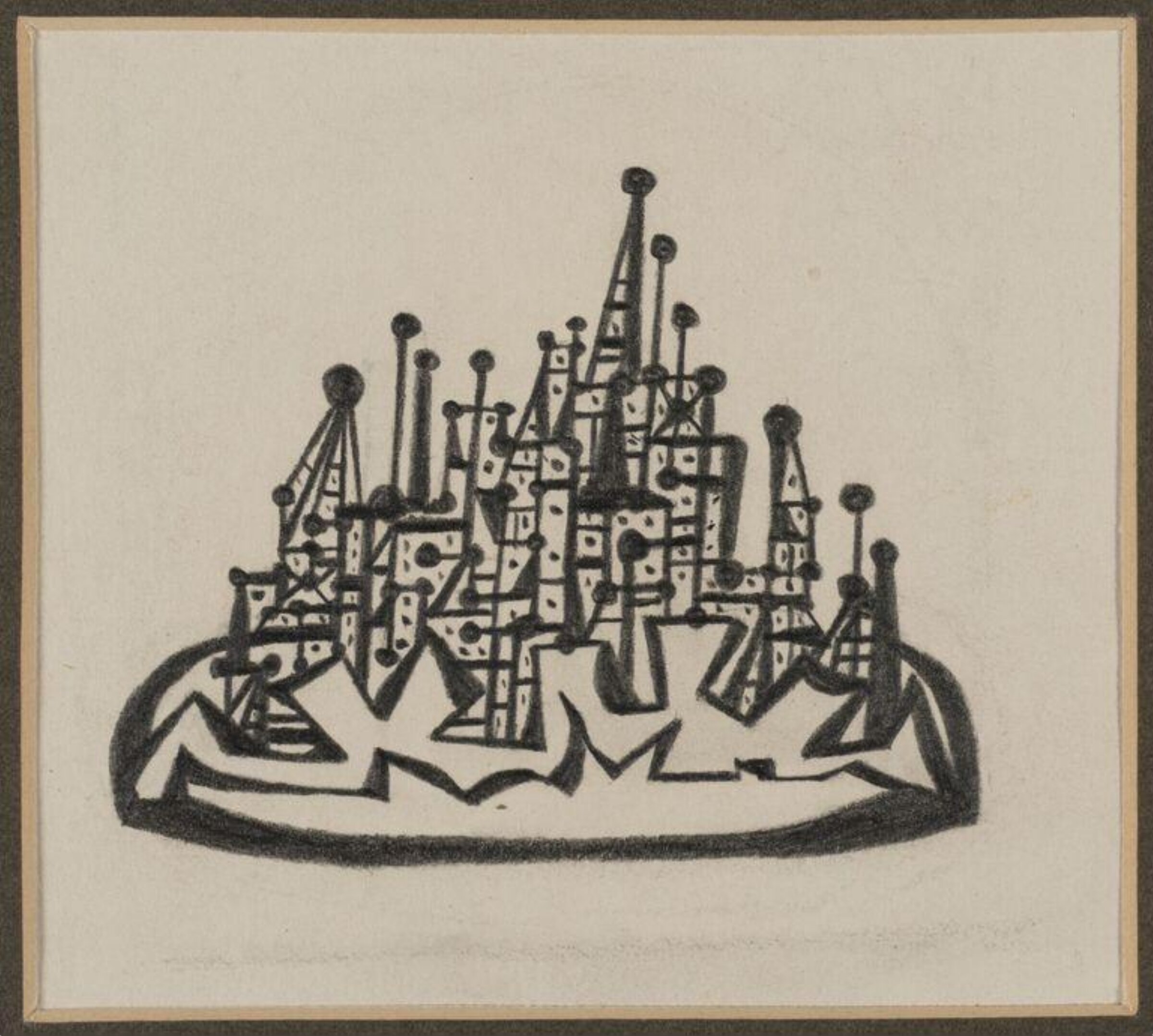 The City of Jerusalem. Illustration to the book of Ezra, Old Testament, Cecil Collins, 1968