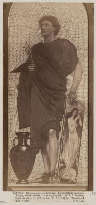 Design for mosaic by E.J. Poynter, 'Arpelles, the Greek Painter', part of the 'Kensington Valhalla'