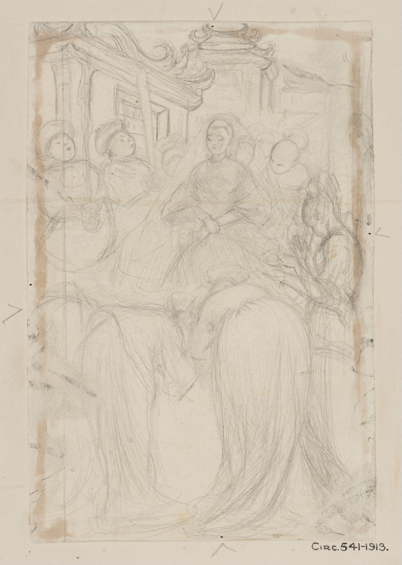 Aladdin sees the Princess Badroulbadour, Arthur Boyd Houghton, c. 1860s