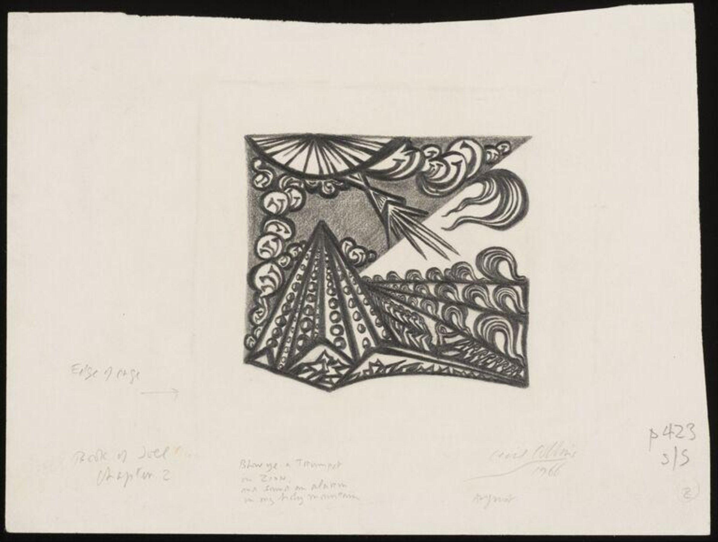 Illustration to the Book of Joel, Chapter 2 from <u>The Oxford illustrated Old Testatment</u>, Cecil Collins, 1968