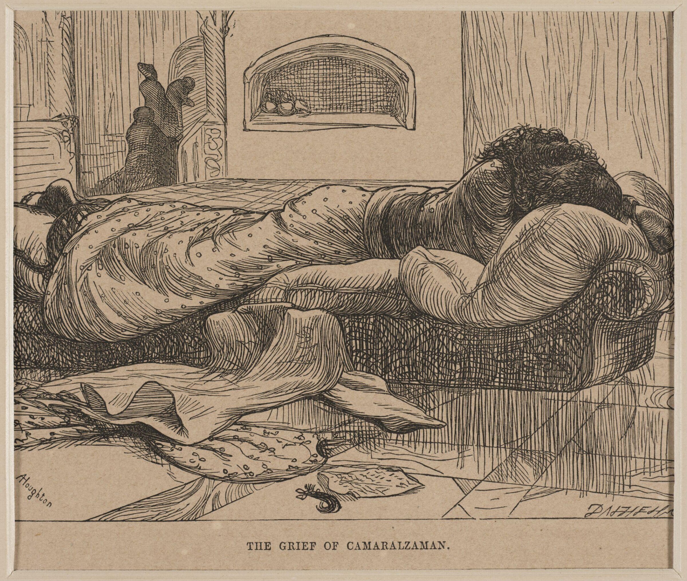 The Grief of Camaralzaman, Houghton, c. 1860s