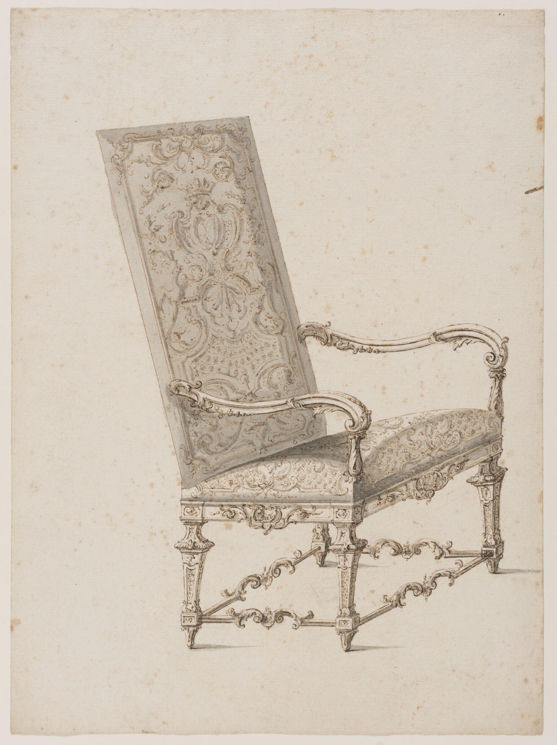 Design for a chair with arms, Thomas Lainé, ca. 1715-1720